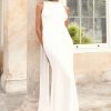 Dresses * | Patty | White High Neck Sleeveless Maxi Dress Club L London Exclusive Design