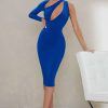 Dresses * | New Romance | Royal Blue Cut Out Midi Dress Club L London Fashionable